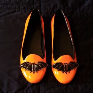 Strange Cvlt Orange Lydia Bat Flats